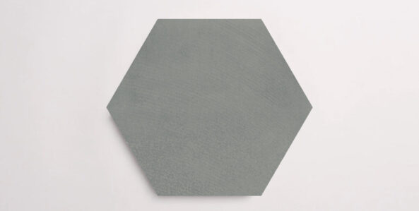 Nasco Stone + Tile Altitude Grey hexagon porcelain tile.