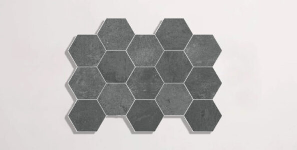 Nasco Stone + Tile GRO 203 hexagon porcelain mosaic.