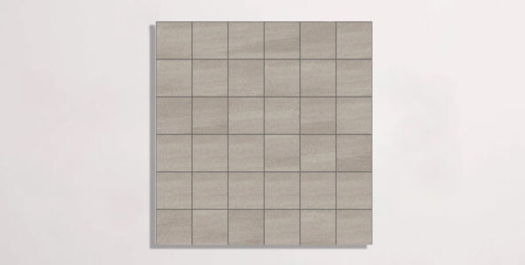 Nasco Stone + Tile Evolve Taupe 2" x 2" porcelain mosaic.