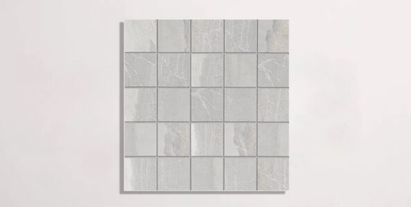 Nasco Stone + Tile Keystone Grigio 2" x 2" porcelain mosaic.